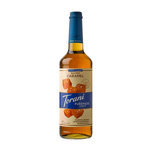 Torani Puremade Zero Sugar Salted Caramel Syrup 750 ml. 4/ct.