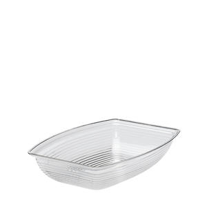 Camwear Bowl Ribbed Rectangular Clear 10" x 14" 1/ea.