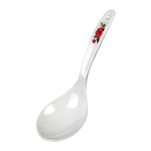 Thailand Rice Ladle White with Rose 1.5 oz 1 dz./Case