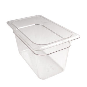 Camwear Food Pan Fourth Size Clear 6" 1/ea.
