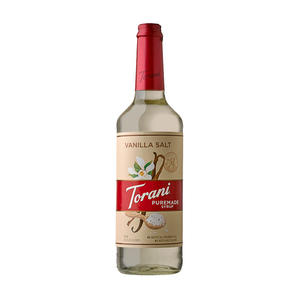 Torani Puremade Vanilla Salt Syrup 750 ml. 4/ct.