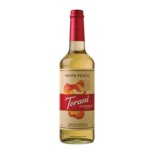 Torani Puremade White Peach Syrup 750 ml. 4/ct.