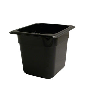 Camwear Food Pan Sixth Size Black 6" 1/ea.