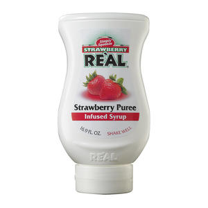 Real Infused Strawberry Syrup 16.9 oz. 6/ct.