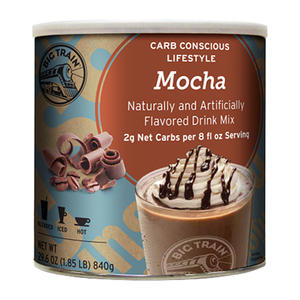 Big Train Mocha Latte Low Carb Blended Ice Coffee Mix 1.85 lb. 2/ct.