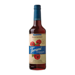 Torani Puremade Zero Sugar Raspberry Syrup 750 ml. 4/ct.