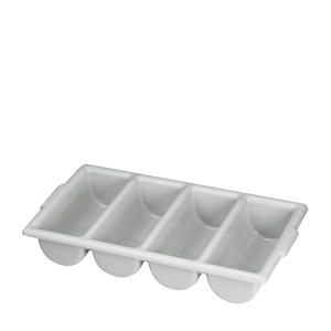 Cutlery Bin 4 Compartment Gray 1/ea.