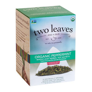 Two Leaves and a Bud Tea Organic Peppermint 6/15/ct.