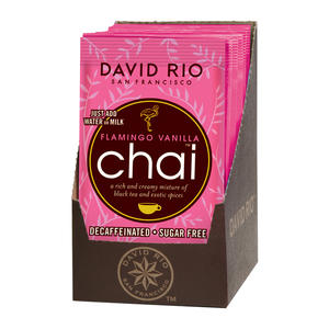 David Rio Flamingo Vanilla Chai Decaf Sugar Free 35 gm. 4/12/ct.