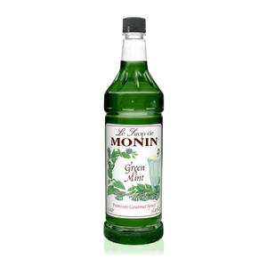Monin Green Mint PET Syrup 1 ltr. 4/ct.