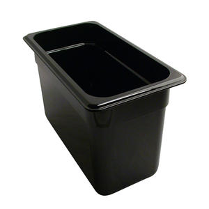 Camwear Food Pans Third Size Black 8" 1/ea.