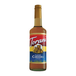 Torani Caramel Classic PET Syrup 750 ml. 4/ct.