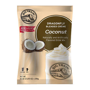 Big Train Dragonfly Coconut Blended Creme Frappe Mix 3.5 lb. 5/ct.