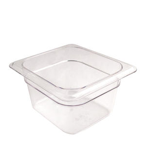 Camwear Food Pan Sixth Size Clear 4" 1/ea.