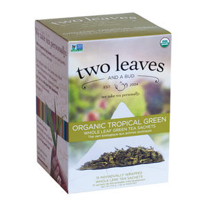 Two Leaves and a Bud Tea Organic Tropical Green 6/15/ct.