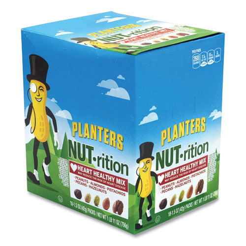 NUT-rition Heart Healthy Mix, 1.5 oz Tube, 18 Tubes/Carton, Ships in 1-3 Business Days NUT-rition Heart Healthy Mix, 1.5 oz Tube, 18 Tubes/Carton, Ships in 1-3 Business Days
