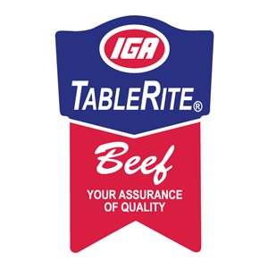 Label - IGA TableRite Beef Blue/Red 1.25x1.875 In. Ribbon 500/rl