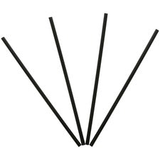 Banyan Black Straws - Unwrapped - 7.8" Length - 2500 / Carton - Black