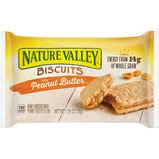 NATURE VALLEY Flavored Biscuits - Peanut Butter, Honey - Box - 1.35 oz - 16 / Box