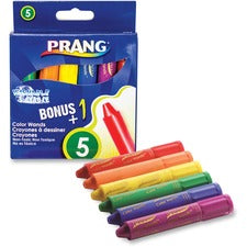 Prang Washable Color Wands - Red, Orange, Yellow, Green, Blue, Purple - 6 / Set