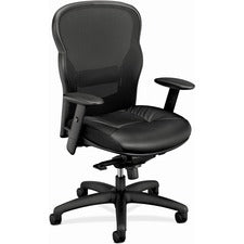 Wave Mesh High-back Task Chair, Supports Up To 250 Lb, 19.25" To 22" Seat Height, Black