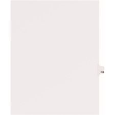 Avery® Side Tab Individual Legal Dividers - 25 x Divider(s) - Side Tab(s) - 216 - 1 Tab(s)/Set - 8.5" Divider Width x 11" Divider Length - Letter - 8.50" Width x 11" Length - White Paper Divider - 1