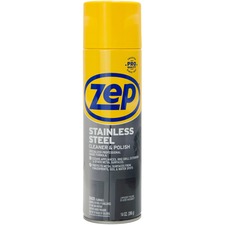 Zep Stainless Steel Polish - Spray - 14 fl oz (0.4 quart) - 1 Each - Chrome, Black