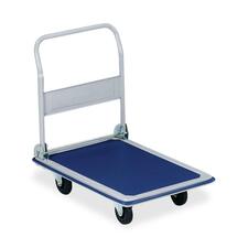 Sparco Folding Platform Truck - Tubular Handle - 330 lb Capacity - 4 Casters - 4" Caster Size - Steel, Plastic - x 18.1" Width x 29" Depth x 29.5" Height - Gray - 1 Each