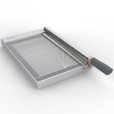 Swingline ClassicCut Wood Guillotine Trimmer - 25 Sheet Cutting Capacity - 12" Cutting Length - LED Cutting Guide, Durable, Lockable Blade, Sturdy Frame, Alignment Grid - Wood, Tempered Glass - Gray - 1 Each