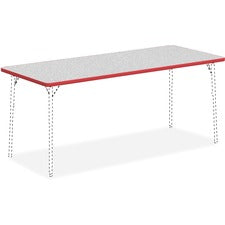 Lorell Classroom Rectangular Activity Tabletop - Gray Nebula Rectangle, High Pressure Laminate (HPL) Top - 72" Table Top Width x 30" Table Top Depth x 1.13" Table Top Thickness - Assembly Required