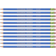 Ticonderoga Eraser Tipped Checking Pencils - HB Lead - Blue Lead - 72 / Carton