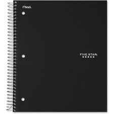 Five Star College Ruled 3 - subject Notebook - Letter - 150 Sheets - Wire Bound - College Ruled - Letter - 8 1/2" x 11" - BlackKraft Cover - 1 Each