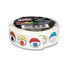 Creativity Street Wiggle Eyes Stickers - Self-adhesive - Assorted - 1 / Roll