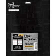 Avery® UltraDuty LOTO Prerinted DANGER Hang Tags - 2.92" Length x 5.50" Width - 60 / Pack - Plastic - White