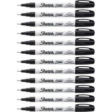 Sharpie Extra Fine oil-Based Paint Markers - Extra Fine Marker Point -  Black Oil Based Ink - 12 / Box