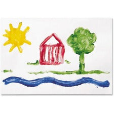 Pacon Gloss Coat Fingerpaint Paper - Plain - 22" x 16" - White Paper - Non Absorbant, Resist Bleed-through - Recycled - 100 / Pack