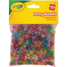 Crayola Crayola Pony Beads - Key Chain, Party, Classroom, Project, Necklace, Bracelet - 400 Piece(s) - 24 Each - Assorted