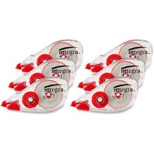 Integra Dispensing Correction Tape - Holds Total 1 Tape(s) - White - 6 / Pack