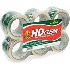 Shurtech HD Clear Packaging Tape - 54.60 yd Length x 3" Width - 2.6 mil Thickness - 3" Core - Acrylic Backing - 6 / Pack - Crystal Clear