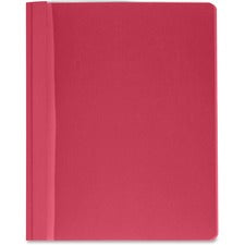 Business Source Letter Report Cover - 8 1/2" x 11" - 100 Sheet Capacity - 3 x Prong Fastener(s) - Red - 25 / Box