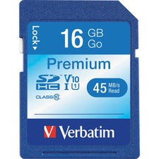 16gb Premium Sdhc Memory Card, Uhs-i V10 U1 Class 10, Up To 80mb/s Read Speed
