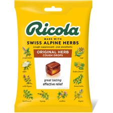 Lil' Drug Store Ricola Herbal Cough Drops - For Cough, Sore Throat, Sore - 21 / Bag