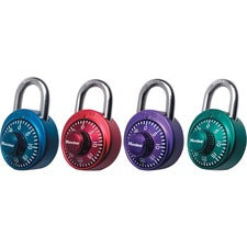 Master Lock Assorted Numeric Combination Locks - 3 Digit - Master Keyed - 0.28" Shackle Diameter - Cut Resistant - Stainless Steel - Assorted - 1 Each