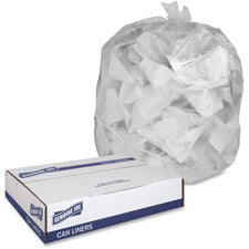 Genuine Joe Economy High-Density Can Liners - Small Size - 10 gal Capacity - 24" Width x 24" Length - 0.24 mil (6 Micron) Thickness - High Density - Translucent - Resin - 1000/Carton