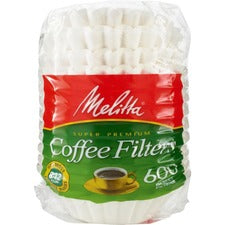 Melitta Super Premium Basket-style Coffee Filter - Heavyweight, Tear Resistant, Disposable - 600 / Pack - White