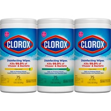 Clorox Disinfecting Cleaning Wipes Value Pack - Ready-To-Use Wipe - 75 / Canister - 480 / Pallet - White