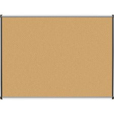 Lorell Satin-Finish Bulletin Board - 48" Height x 36" Width - Natural Cork Surface - Durable, Self-healing - Silver Anodized Aluminum Frame - 1 Each