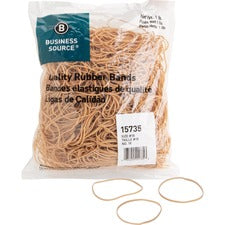 Business Source Quality Rubber Bands - Size: #18 - 3" Length x 0.1" Width - Sustainable - 1480 / Pack - Rubber - Crepe