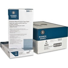 Business Source Premium Multipurpose Copy Paper - 92 Brightness - Legal - 8 1/2" x 14" - 20 lb Basis Weight - 5000 / Carton - Acid-free