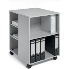 DURABLE Multifunction Trolley - 6 Shelf - 132 lb Capacity - 4 Casters - Wood - x 20.8" Width x 23.3" Depth x 29.4" Height - Gray - 1 Each